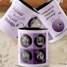 Purple Vinyl Record Best Friend Photo Custom Gift