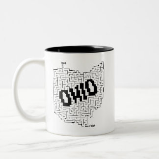 Tasse 2 Couleurs Puzzle de l'Ohio Maze
