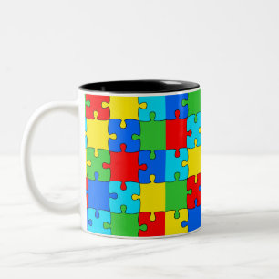 Tasse 2 Couleurs Puzzles colorés