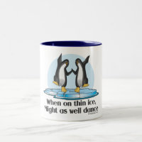 Quand sur la conception drôle de pingouins minces
