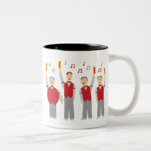 Tasse 2 Couleurs Quatuor classique Barbershop
