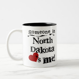 Tasse 2 Couleurs Quelqu'un dans le Dakota du Nord m'aime