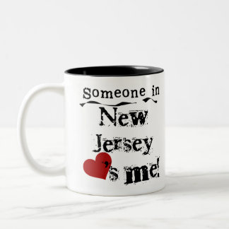 Tasse 2 Couleurs Quelqu'un dans le New Jersey m'aime