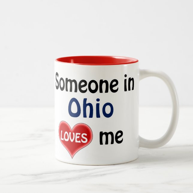 Tasse 2 Couleurs Quelqu'un dans l'Ohio m'aime (Droit)