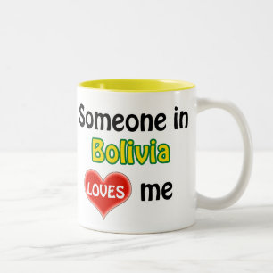 Tasse 2 Couleurs Quelqu'un en Bolivie m'aime