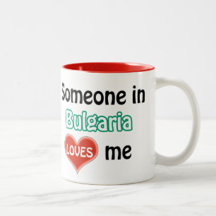 Tasse 2 Couleurs Quelqu'un en Bulgarie m'aime