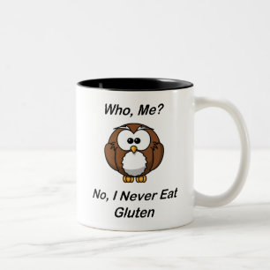 Tasse 2 Couleurs Qui, je ?  Non, je ne mange jamais le gluten