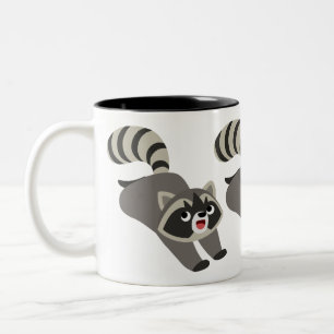 Tasse 2 Couleurs Raccoon de caricature mignonne Prankish
