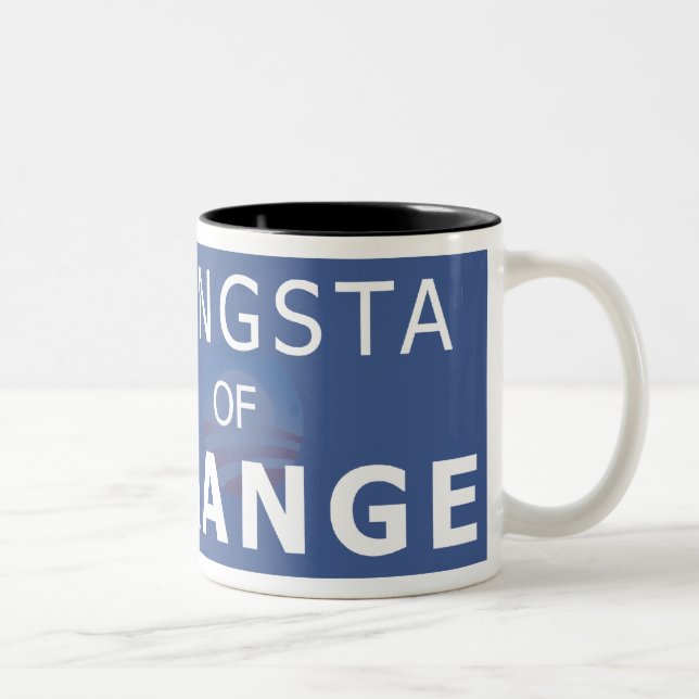 Tasse 2 Couleurs Rahm Emanuel le Gangsta du changement (Droit)