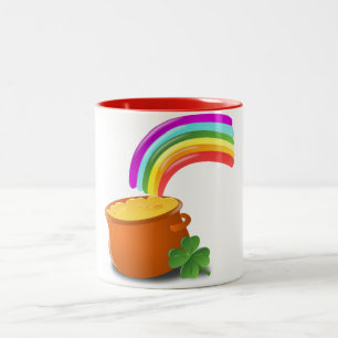 Tasse 2 Couleurs Rainbow Gold Pot Lucky Irish Sky Irlande Coloré