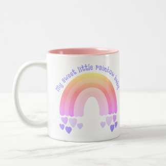 Tasse 2 Couleurs Rainbow Heart Photo Sweet Baby