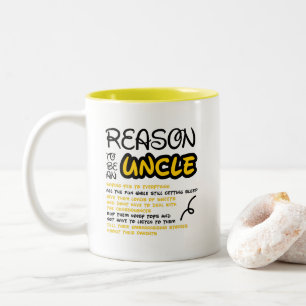 Tasse 2 Couleurs Raison drôle noire jaune de citation d'être un