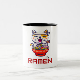 Tasse 2 Couleurs Ramen Cat Kawaii Anime Cat Ramen Lover Kawaii
