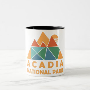 Tasse 2 Couleurs Randonnée Vintage du Parc national Retro Acadia