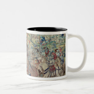 Tasse 2 Couleurs Rassemblant les cavaliers, de la tapisserie de