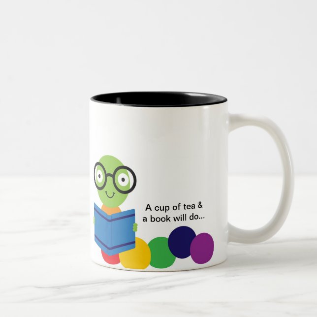 Tasse 2 Couleurs Rat de bibliothèque et thé (Droit)