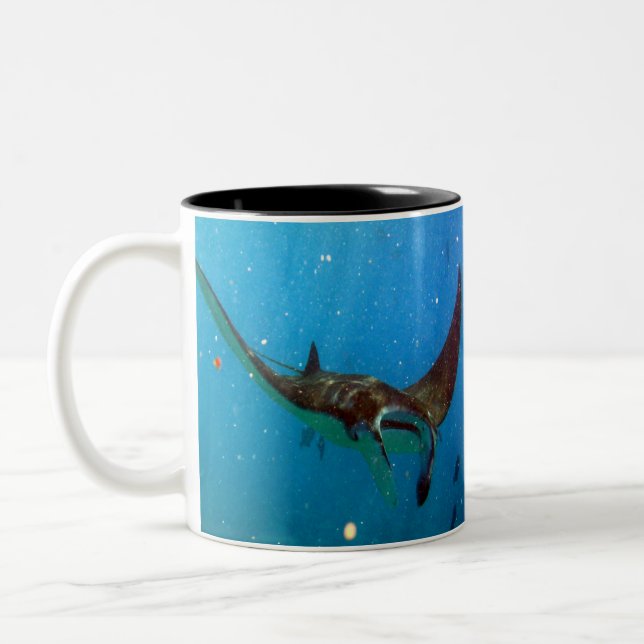 Tasse 2 Couleurs Rayon de Manta d'Hawaï (Gauche)