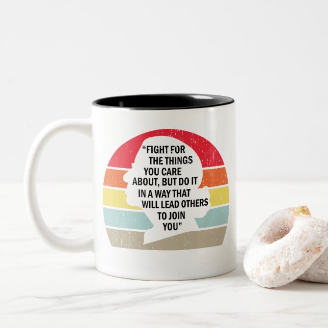Tasse 2 Couleurs RBG : Ruth Bader Ginsburg (Avec donut)