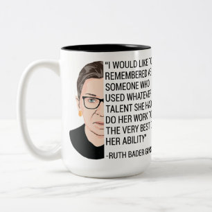 Tasse 2 Couleurs RBG Ruth Bader Ginsburg Hommage RIP