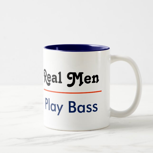 Tasse 2 Couleurs Real Men Jouer à la basse (Droit)