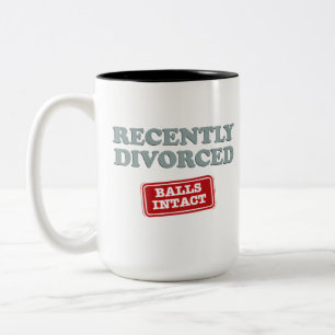 Tasse 2 Couleurs Récemment divorcé, boules intact