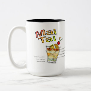 TASSE 2 COULEURS RECETTE DE COCKTAIL MAI TAI ART