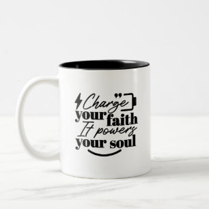 Tasse 2 Couleurs Rechargez Votre Foi – Citation Inspirante Chrétien