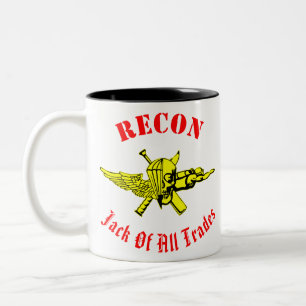 Tasse 2 Couleurs Recon Jack de tous les métiers ©WhiteTigerLLC.Co