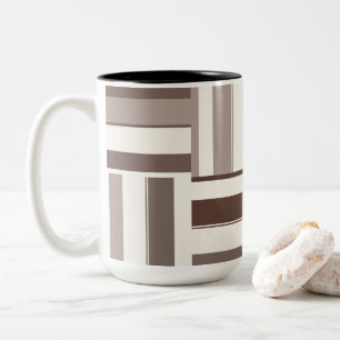 Tasse 2 Couleurs Rectangles de blocs de couleurs géométriques - Bro