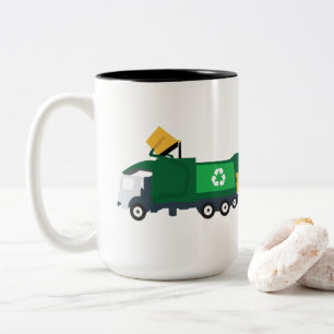 Tasse 2 Couleurs Recyclage Camion à ordures