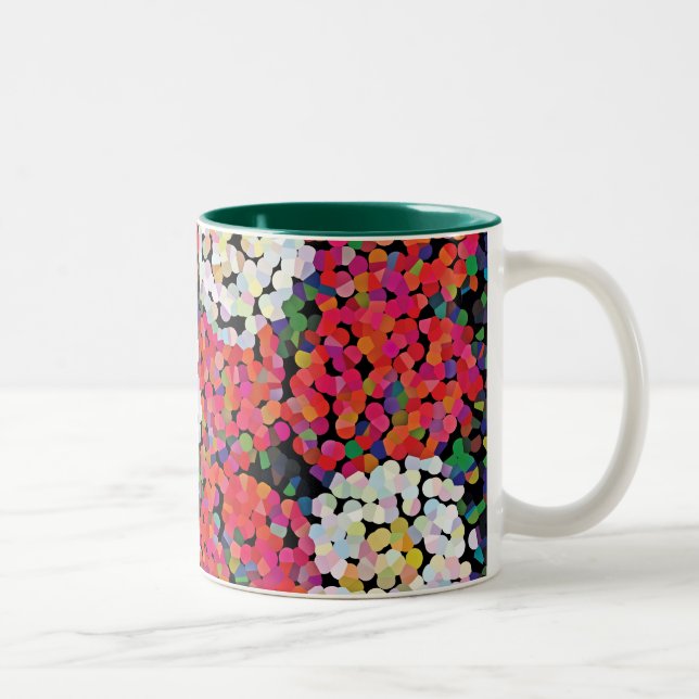 Tasse 2 Couleurs  Red Crystal Floral Blooms (Droit)
