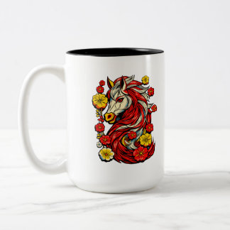 Tasse 2 Couleurs Red Fire Horse – Chinese Zodiac 2026