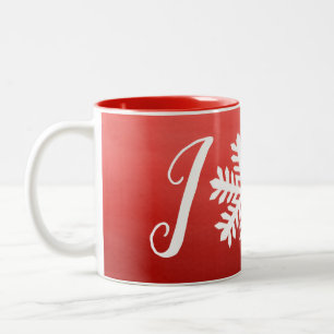 Tasse 2 Couleurs Red Joy Snowflake