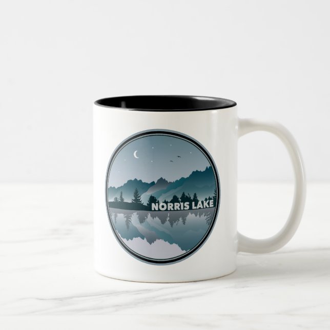 Tasse 2 Couleurs Réflexion de Norris Lake Tennessee (Droit)