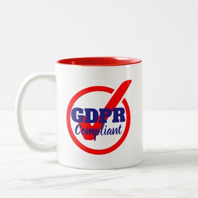 Tasse 2 Couleurs Règlement général conforme de protection des (Gauche)
