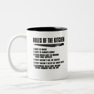 Tasse 2 Couleurs Règles De La Cuisine 1. Le chef a raison.2. Chef :