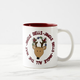 Tasse 2 Couleurs Reindeer Jingle Bells Tshirts et cadeaux