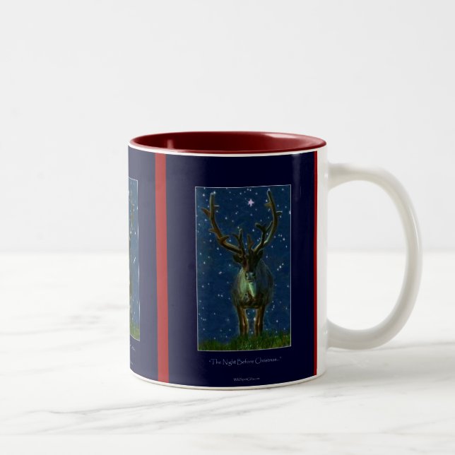 Tasse 2 Couleurs Reinder de Noël (Droit)