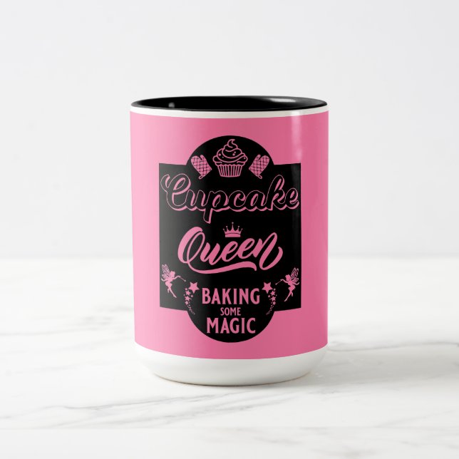 Tasse 2 Couleurs Reine Cupcake (Centre)