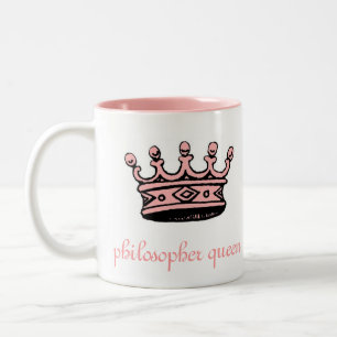 Tasse 2 Couleurs Reine de philosophe (crwn de pnk) 2tone roses