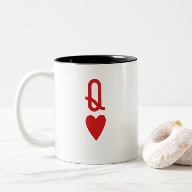 Tasse 2 Couleurs Reine des coeurs (Avec donut)