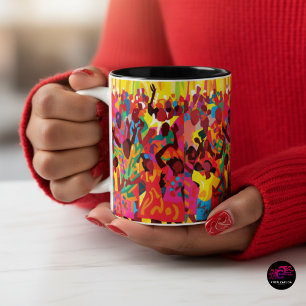 Tasse 2 Couleurs Réjouissez-vous et ressentez l'adoration du Saint-