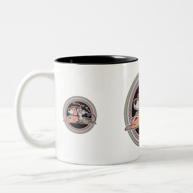 Tasse 2 Couleurs Relation de chat de chien (Gauche)