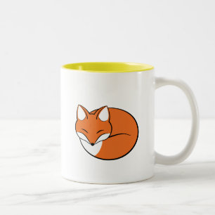 Tasse 2 Couleurs Renard de dessin dormant