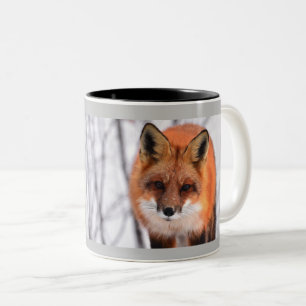 Tasse 2 Couleurs Renard d'hiver personnalisé