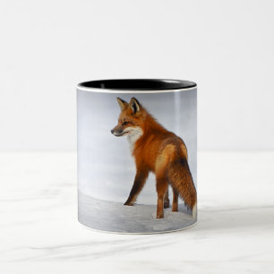 Tasse 2 Couleurs Renard rouge en hiver
