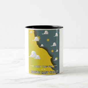 Tasse 2 Couleurs Rencontrez Le Soleil, sur la côte nord-est