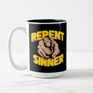 Tasse 2 Couleurs Repentir Sinner Jésus t'aime