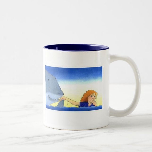 Tasse 2 Couleurs "Requin chevaleresque" par l'Allemand de Suzi (Droit)