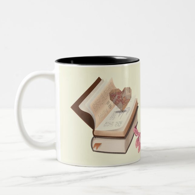 Tasse 2 Couleurs Réserver l'amour avec Heart Map & love store (Gauche)